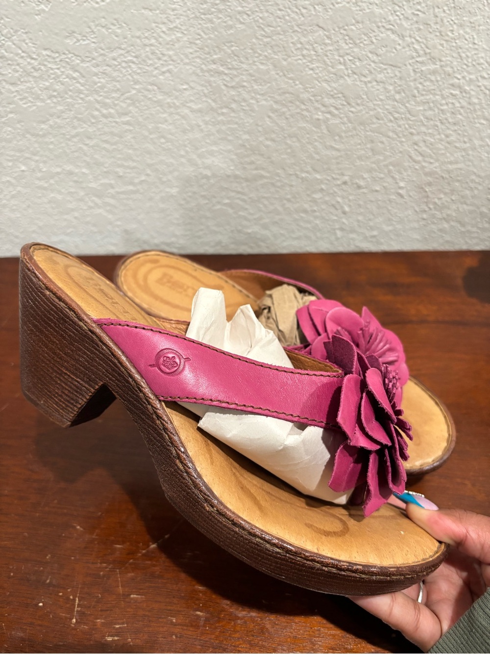 Born Pink Floral Slide Mules - Picture 3 of 4
